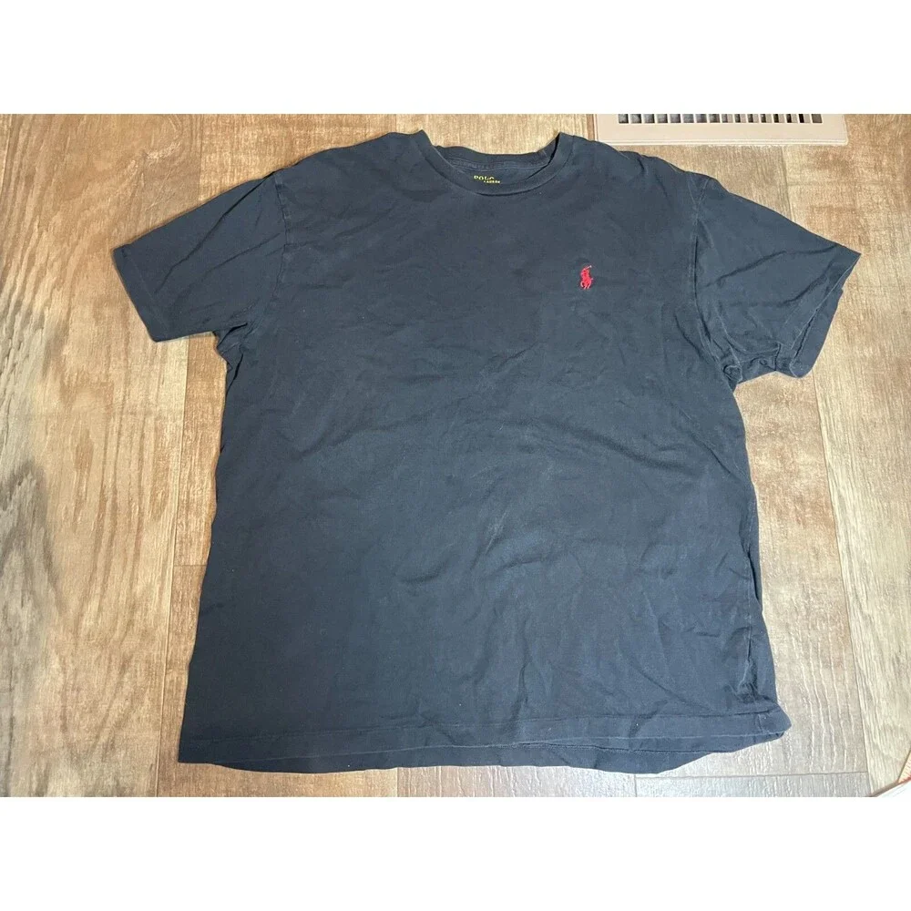 Polo Ralph Lauren Shirt Mens Large L Black short Sleeve